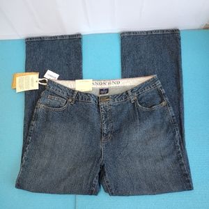 NWT Lands' End Women's Original Fit Modern Waist Boot Cut Size 14